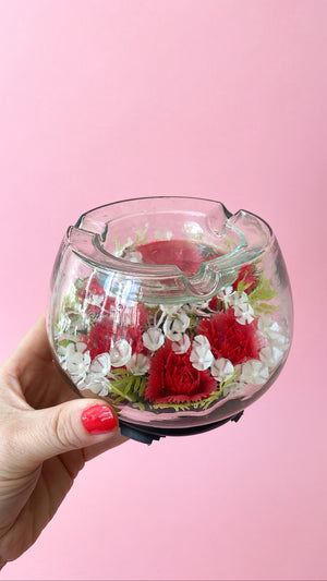 Vintage Terrarium Floral Ashtray