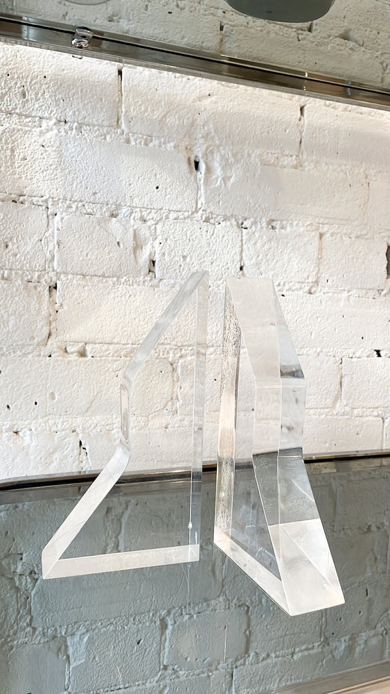 Vintage Lucite Bookends