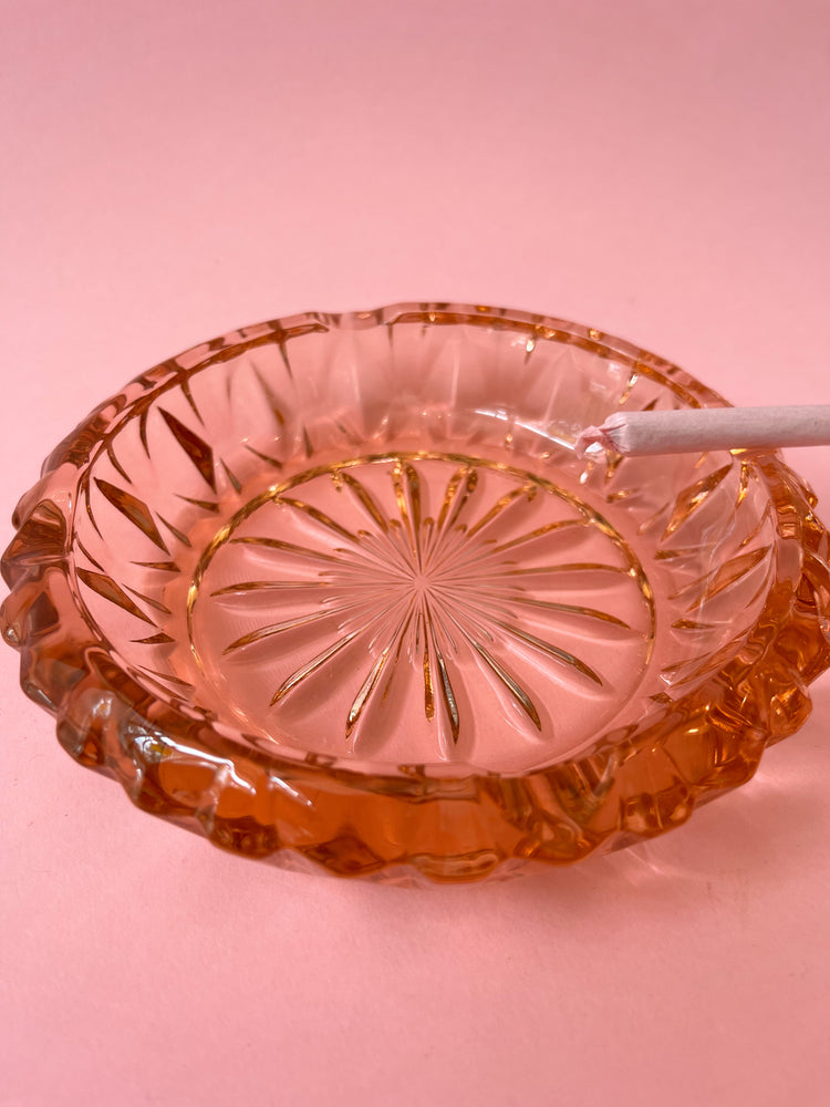 Vintage Depression Glass Ashtray