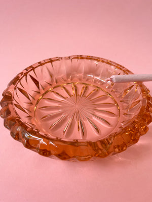 Vintage Depression Glass Ashtray