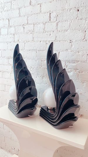 Vintage 80’s Wave/Flame Lamp