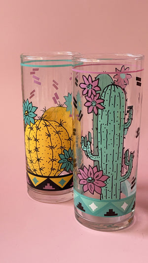 Vintage Cactus Glasses