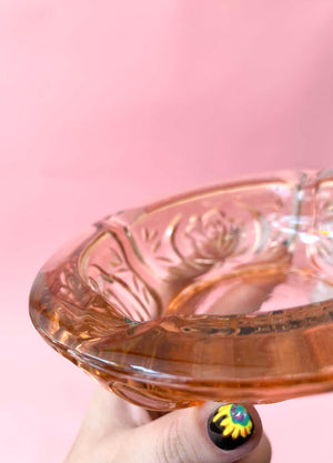 Vintage Depression Glass Ashtray