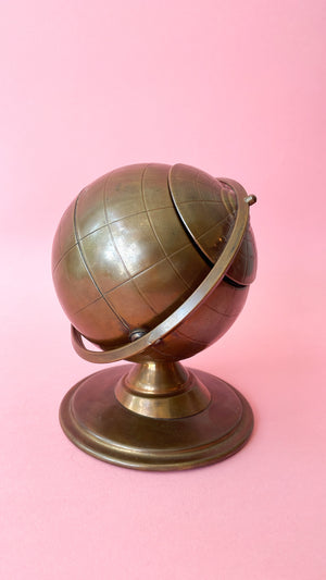 Vintage 1960's Brass Globe Cigarette/Joint Holder