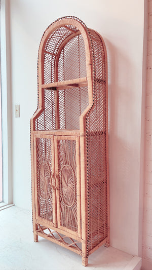 Vintage Rattan Shelving Unit
