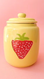 Vintage Ceramic Strawberry Stash Jar