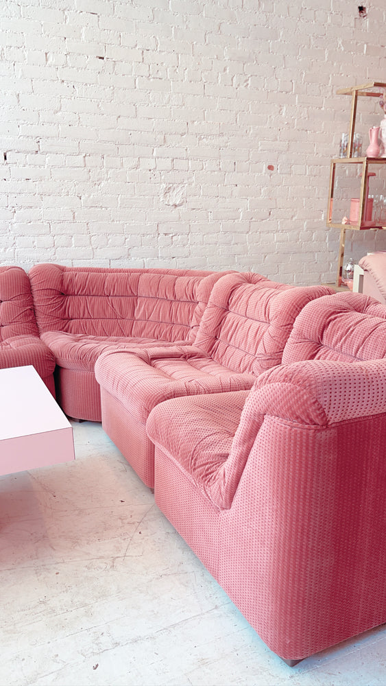 Vintage 1970’s Pink Modular Sectional