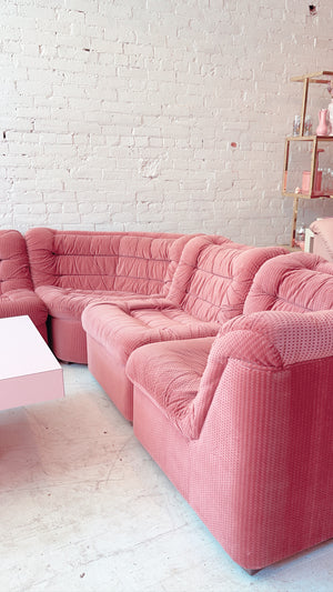 Vintage 1970’s Pink Modular Sectional