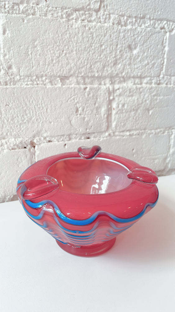 Vintage Art Glass Ashtray