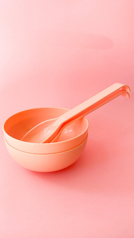 Vintage Pink Salad Set