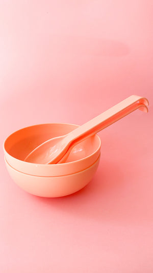 Vintage Pink Salad Set