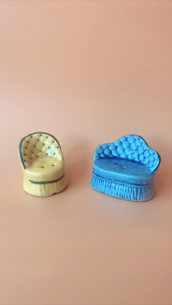 Sofa and Chair Vintage Salt & Pepper