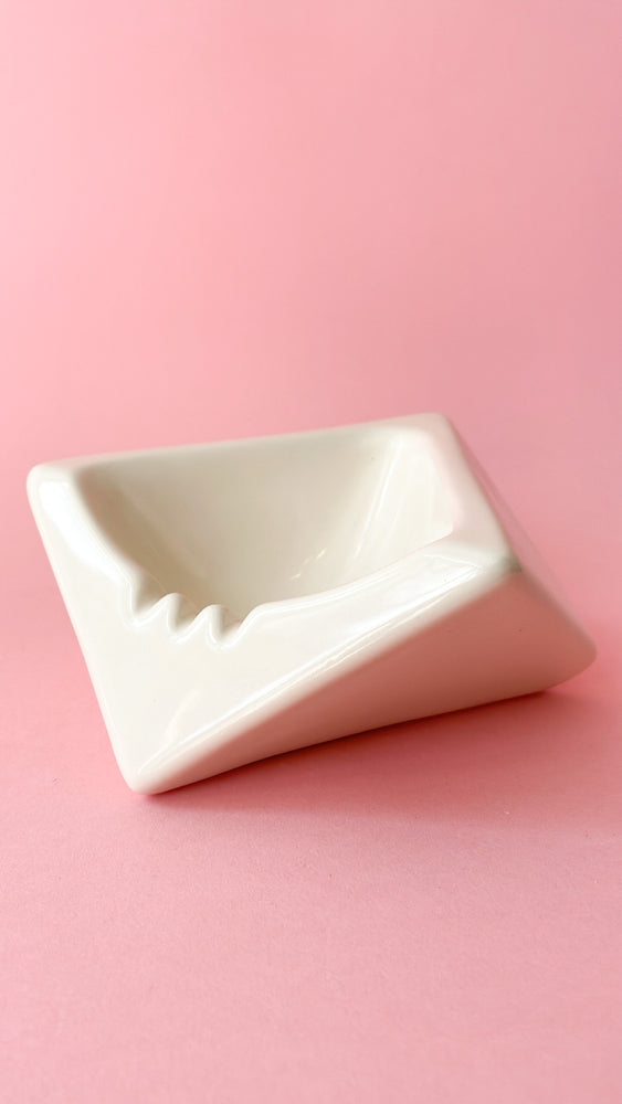 Vintage Ceramic Angular Ashtray