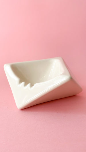 Vintage Ceramic Angular Ashtray