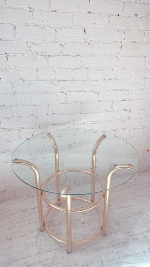 Vintage Brass and Glass Coffee/Side Table