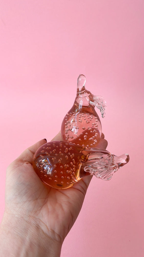 Vintage Glass Pair of Pears