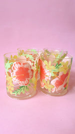 Vintage Hibiscus Glasses