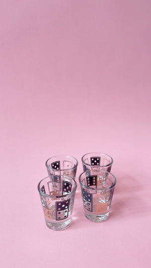 Vintage 1930's Domino Shot Glasses