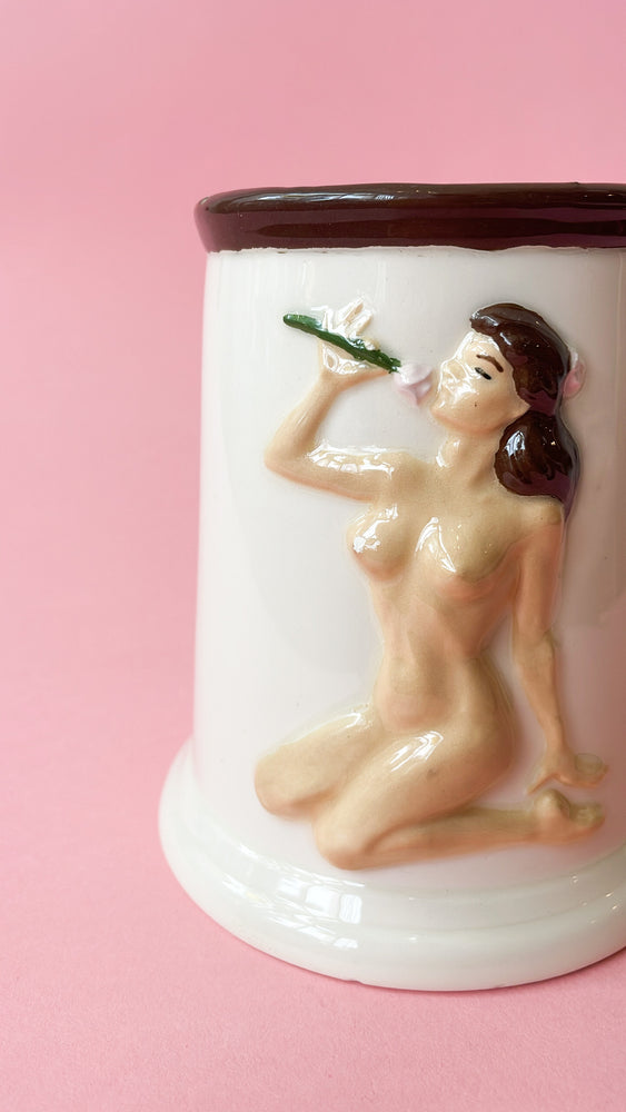 Vintage Ceramic Nude Lady Mug