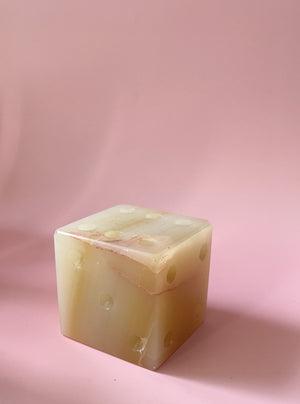 Vintage 70's Marble Dice Pen/Pencil Holder