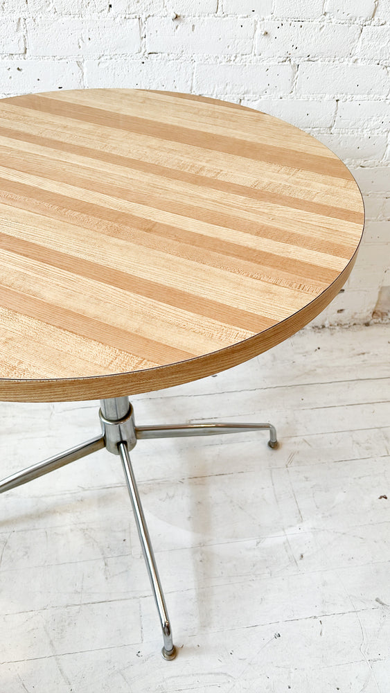 Vintage Mid Century Round Laminate Bistro Table