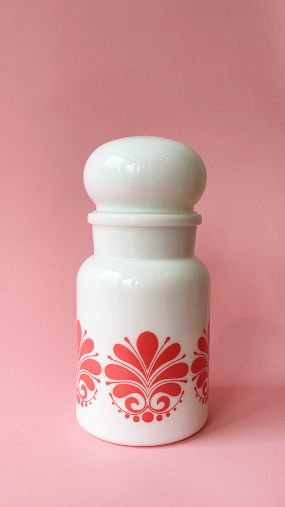 Vintage Milk Glass Apothecary Jar