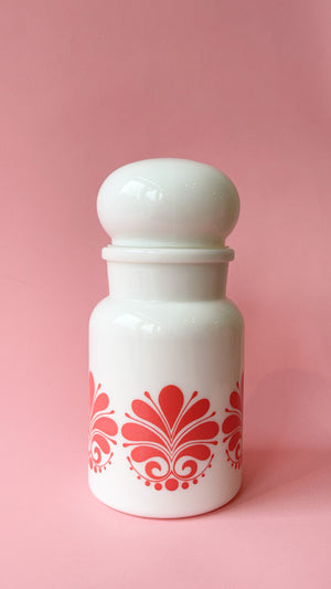 Vintage Milk Glass Apothecary Jar