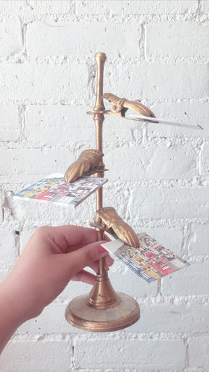 Vintage Business Card Holder, Brass