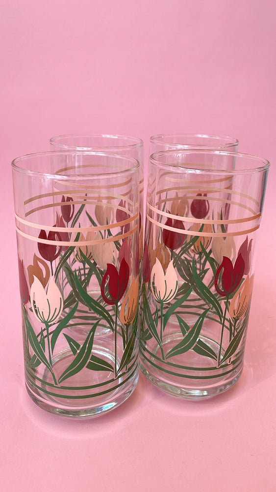 Vintage Tulip Glasses