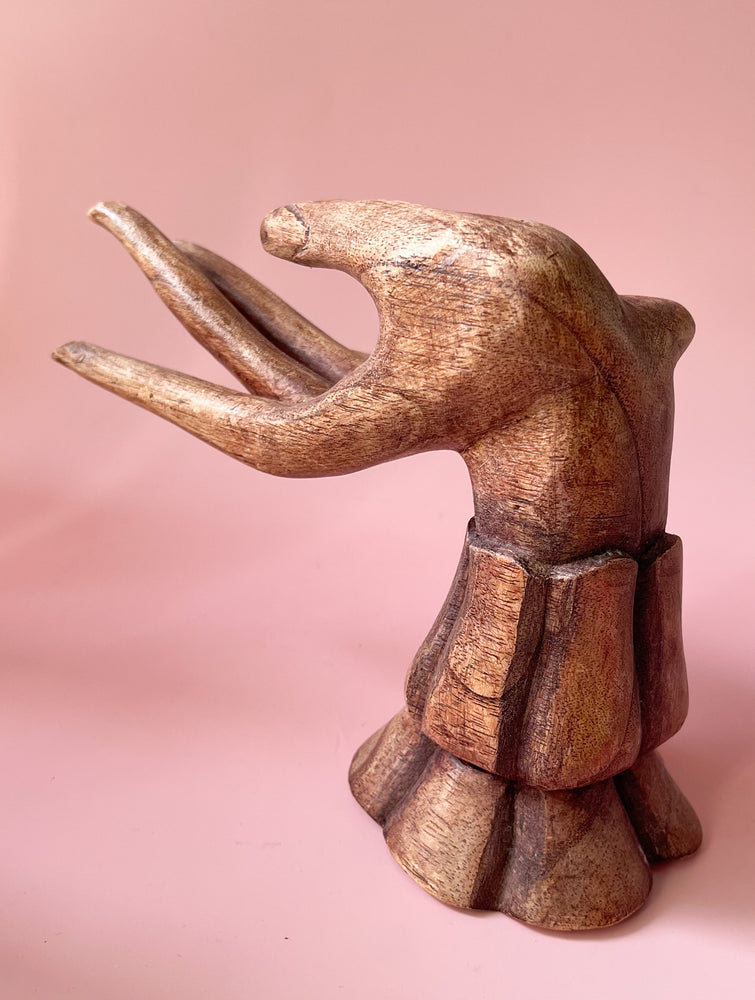 Vintage Wooden Hand Sculpture