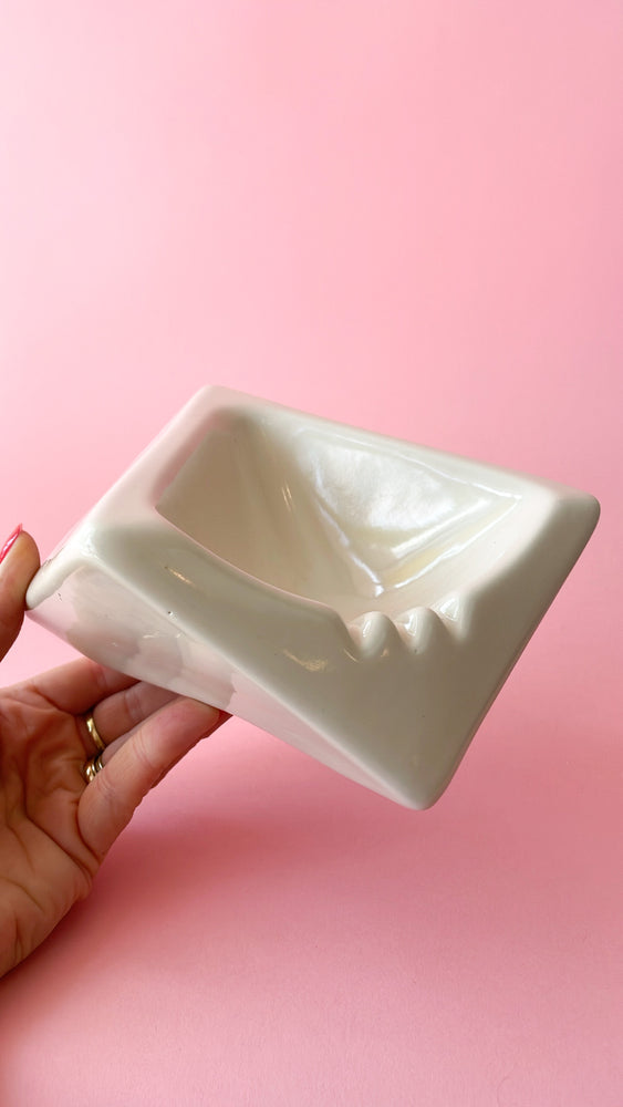 Vintage Ceramic Angular Ashtray