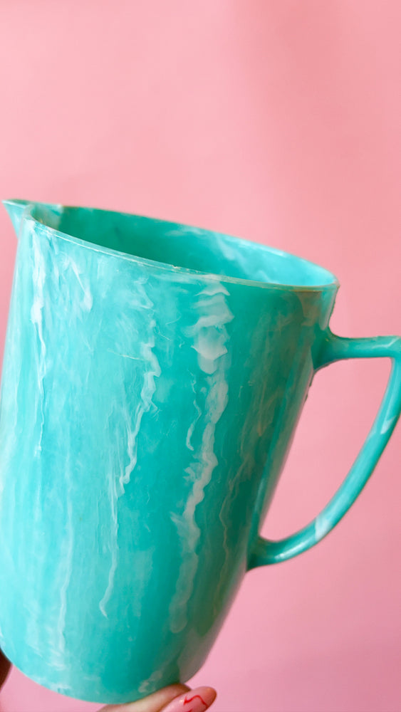 Vintage Marbled Plastic Pitcher