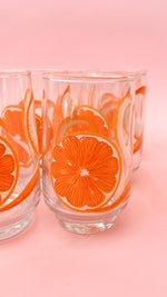 Vintage 1970's Orange Juice Glasses