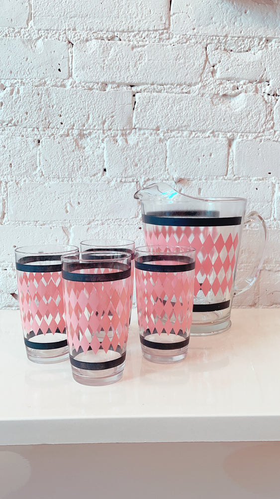 Vintage Pitcher and Glasses Set