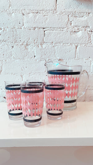 Vintage Pitcher and Glasses Set