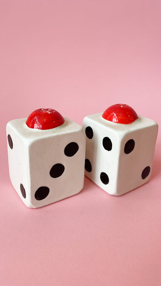 Vintage Ceramic Dice Salt & Pepper Shakers