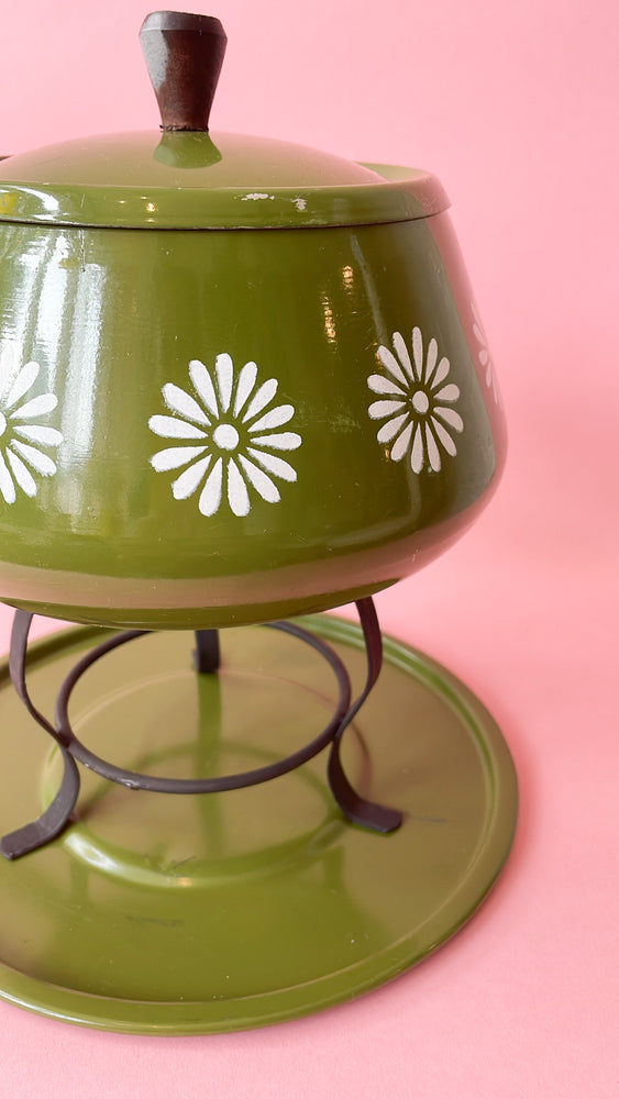 Vintage Daisy Fondue Pot