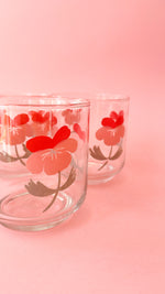 Vintage Pansy Juice Glasses