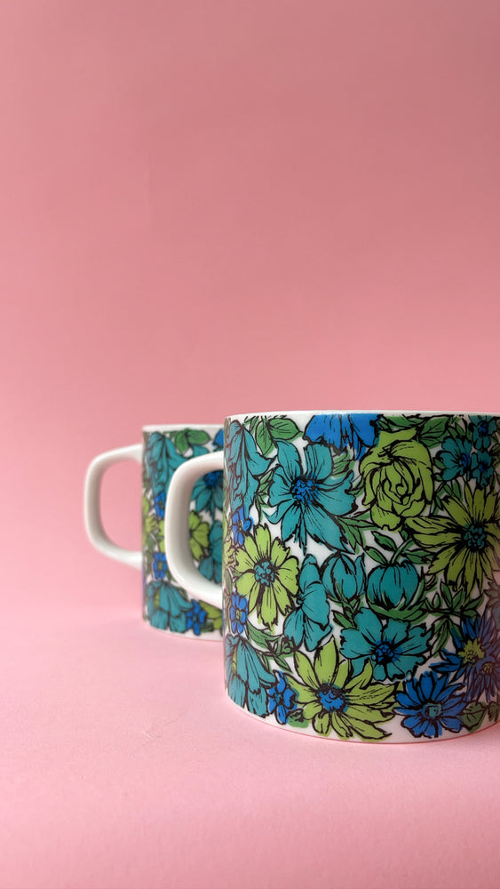 Vintage Flower Power Mugs